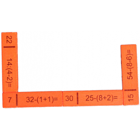 Rechendomino 3 (Klammeraufgaben im Zahlenraum bis 100)