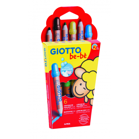 Giotto be-bé Buntstifte (6 Stück) für Kinder ab 2 Jahre