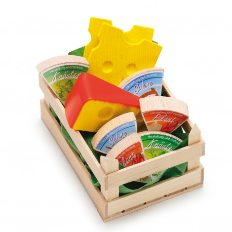 Holz Sortiment Käse, klein für Kinder ab 3 Jahre
