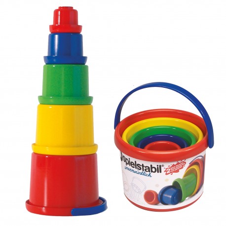 Sandspielzeug Stapelbecher-Set, 5-teilig für Kinder ab 1 Jahr