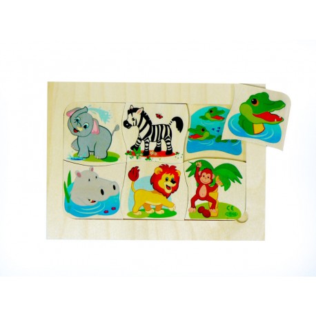 Legespiel Dschungeltiere für Kinder ab 18 Monate