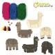 Bastelset Lamas aus Wolle für Kinder von 3 - 5 Jahren