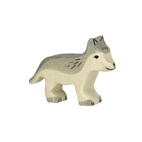 Holz Wolf, klein für Kinder ab 3 Jahre