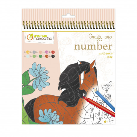 Graffy Pop number "Pferde und Einhörner" für Kinder ab 6  Jahre