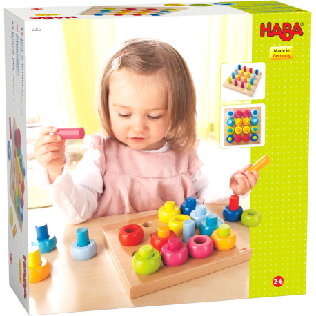 Steckspiel Farbkringel für Kinder von 2 - 6 Jahren