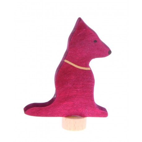Holz Steckfigur Hund