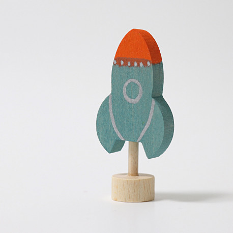 Holz Steckfigur Rakete