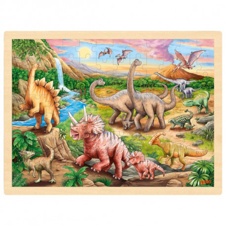 Einlegepuzzle Dinosaurierwanderung für Kinder ab 3 Jahre