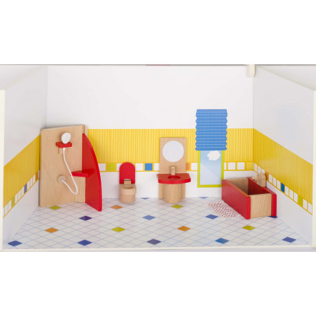 Puppenmöbel Badezimmer für Kinder ab 3 Jahre