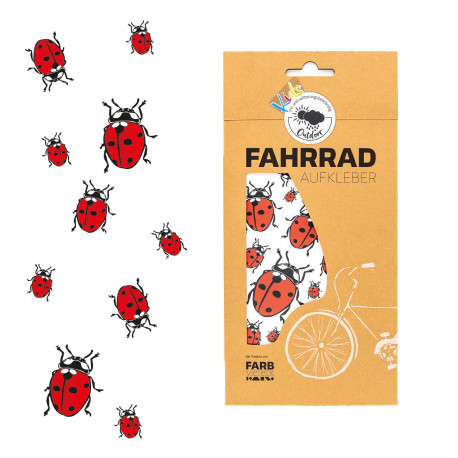 Fahrradaufkleber Marienkäfer