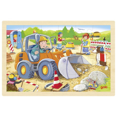 Einlegepuzzle "Baustelle" für Kinder ab 3 Jahre