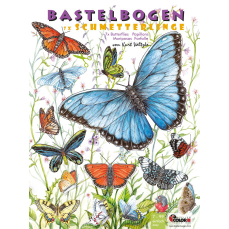 Bastelbogen Schmetterlinge von 7 bis 99 Jahre