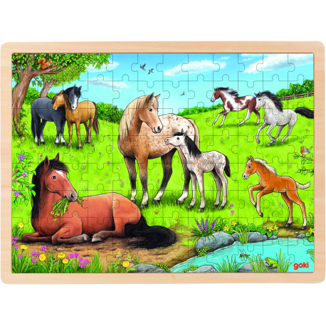 Einlegepuzzle Reiterhof für Kinder ab 3 Jahre