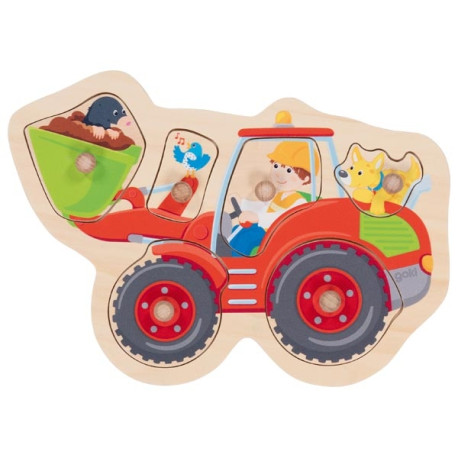 Steckpuzzle Schaufelbagger für Kinder ab 1 Jahr