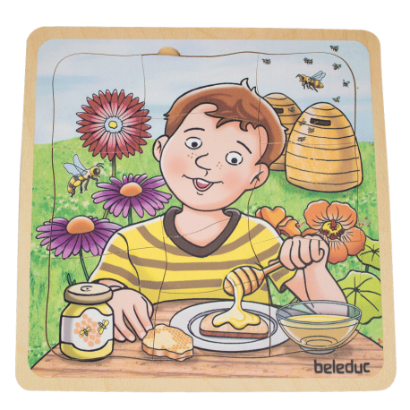 Lagenpuzzle Honig für Kinder ab 4 Jahre