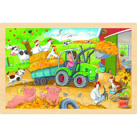 Einlegepuzzle Kleiner Traktor für Kinder ab 3 Jahre